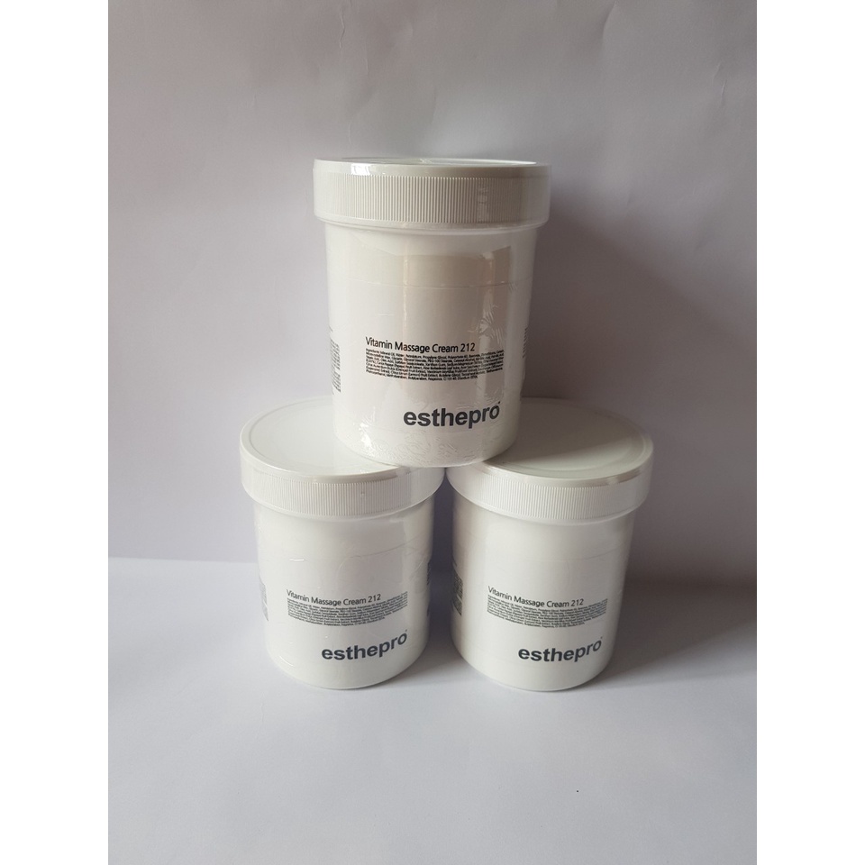 Kem Vitamin Massage Cream 212, 1kg Esthemax chính hãng, chống lão hóa, cho da trắng sáng, mịn màng, săn chắc cho Spa