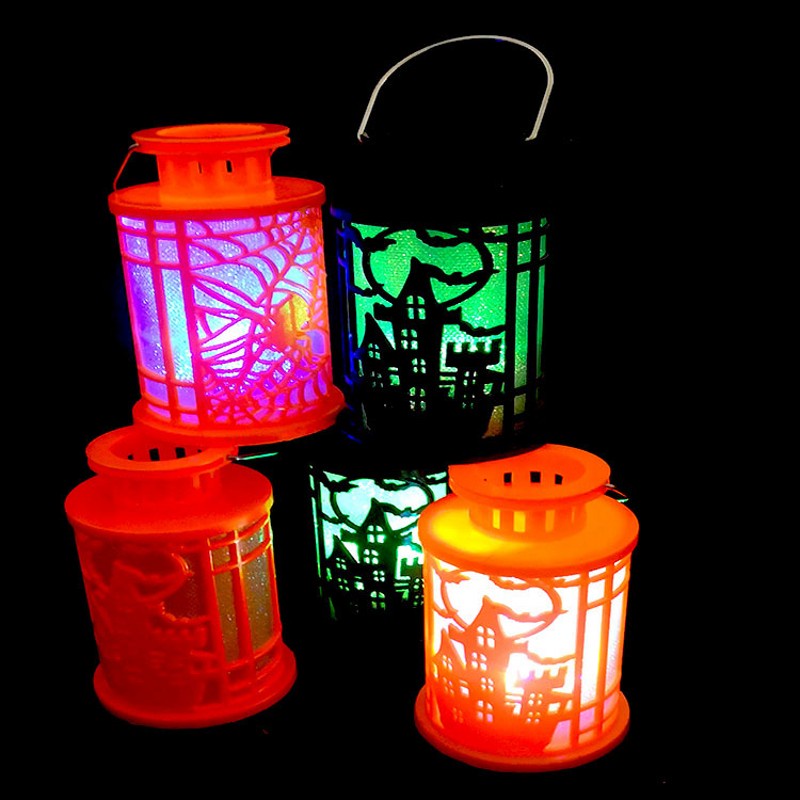 Đèn LED Nến Điện Tử Hình Đầu Lâu / Quả Bí Ngô Kinh Dị Trang Trí Nhà Cửa Dịp Halloween