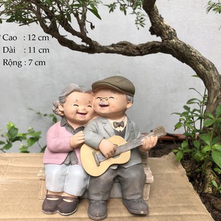Tượng Ông Bà lão decor siêu đẹp