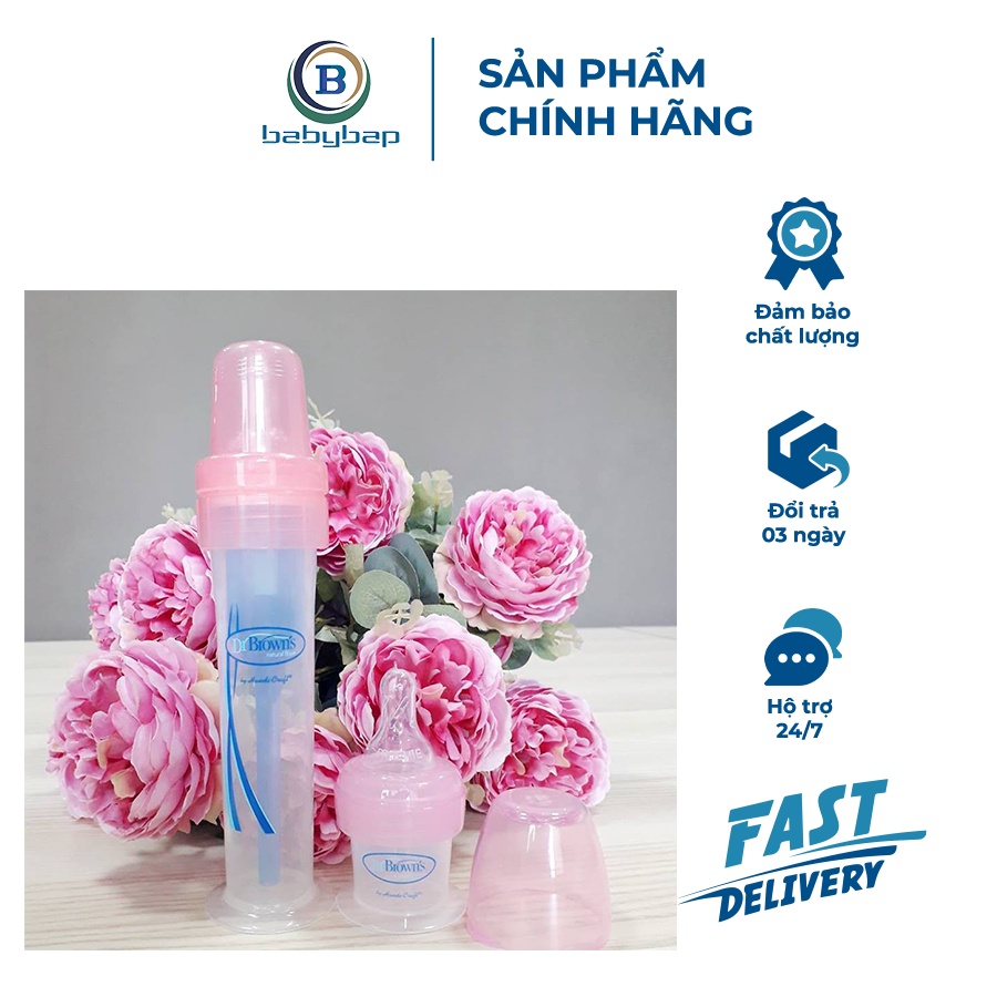 Bình Sữa Dr Brown_s 15ml và 60ml Cổ Hẹp dành cho trẻ sơ sinh - sinh non - bú yêu