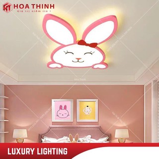 (Bảo hành 2 năm) Đèn trẻ em thỏ Rabbit, đèn trần trang trí phòng ngủ trẻ em HTOP-82,3 chế độ ánh sáng