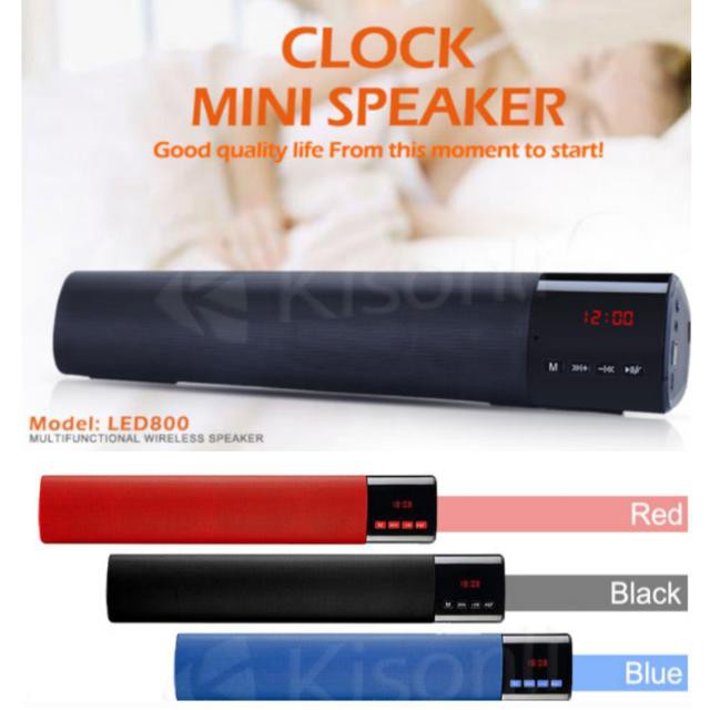 Loa Bluetooth Kisonli LED-800B Đọc Usb, Thẻ Nhớ, Đồng Hồ, FM