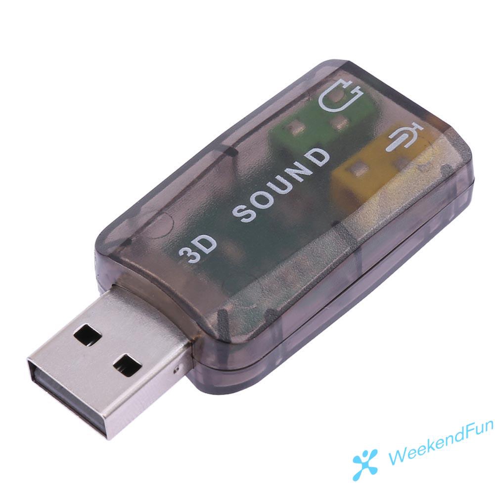 Card Âm Thanh Usb 5.1 Ch 3d Cho Máy Tính