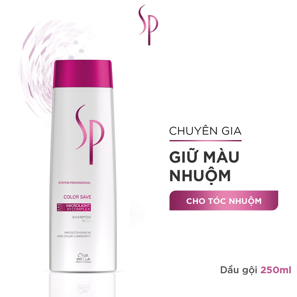 Combo Dầu Gội Xả System Professional Color Save Dành Cho Tóc Nhuộm, Size Nhỏ (Gội 250ml + Xả 200ml)