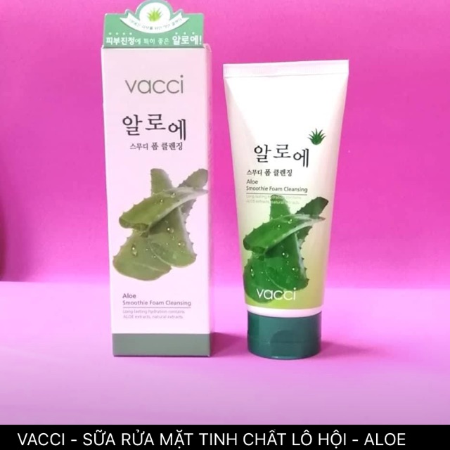 Sữa rửa mặt Nha đam cao cấp Vacci