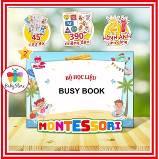 [HỌC LIỆU Montessori ❤️] Busy Book full - bóc dán 45 chủ đề, Bảng bận rộn, Busy board giúp bé phát triển tư duy
