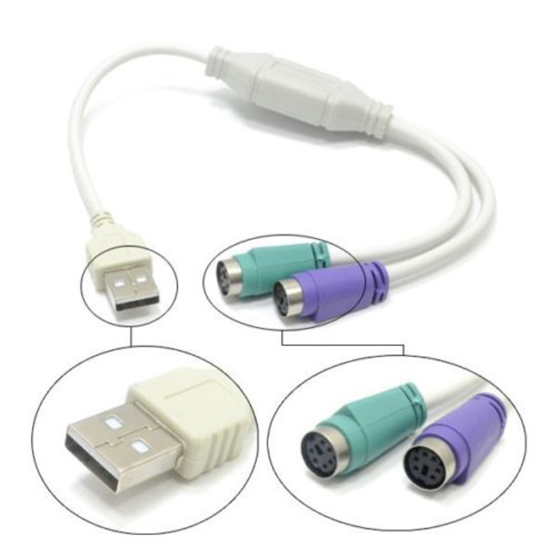 Cáp Chuyển Đổi Usb Male Sang Ps2 Female Cho Bàn Phím Và Chuột