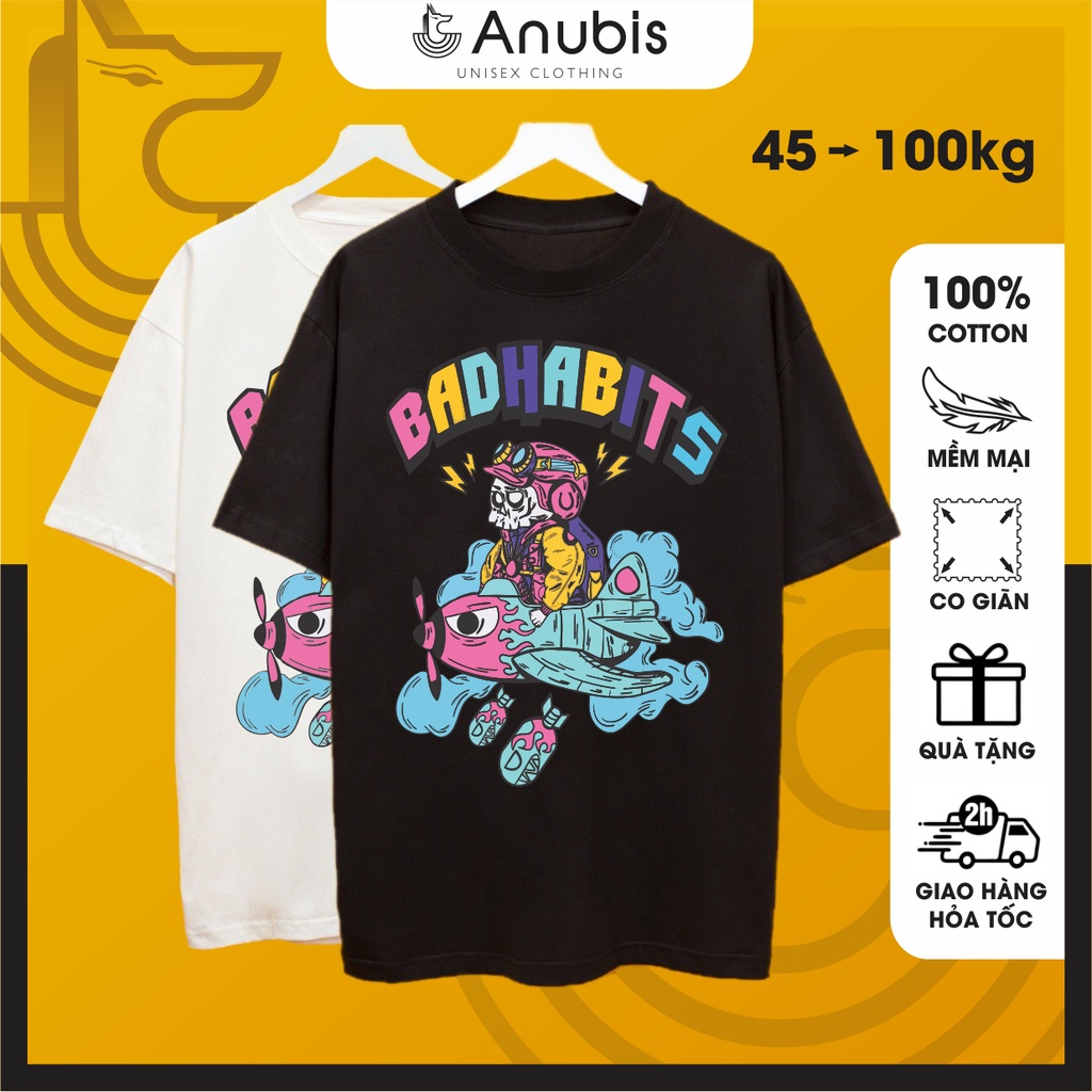 Áo Thun Lái Máy Bay Skull Plane Anubis Store