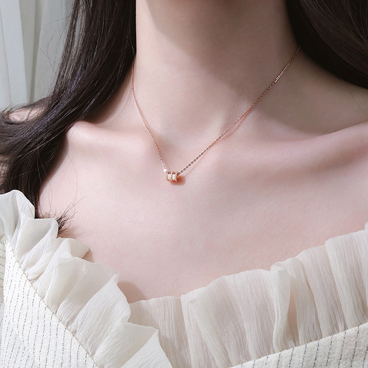 Ahellogirl Dây Chuyền Mạ Vàng Sang Trọng Cho Nữ