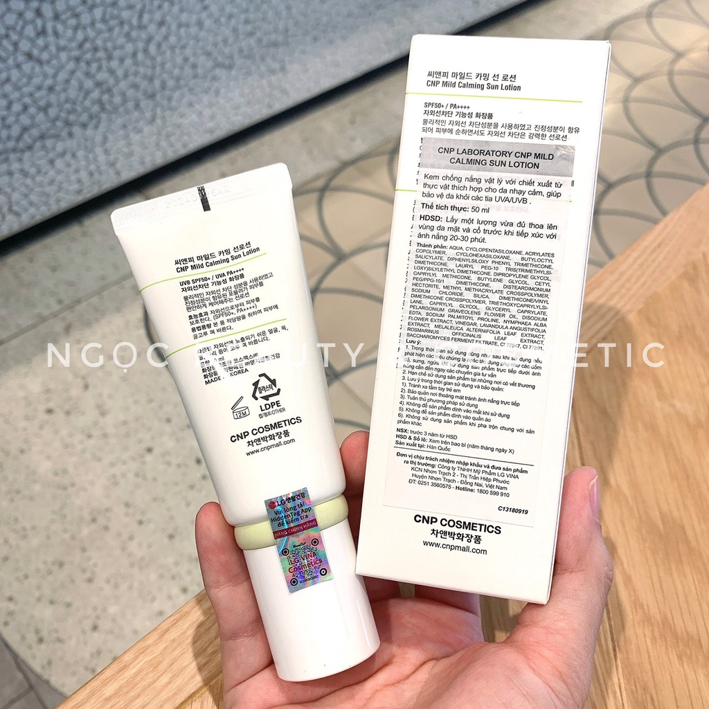 Sữa Chống Nắng Dịu Da CNP LABORATORY MILD CALMING SUN LOTION SPF50+/PA++++ 50ml
