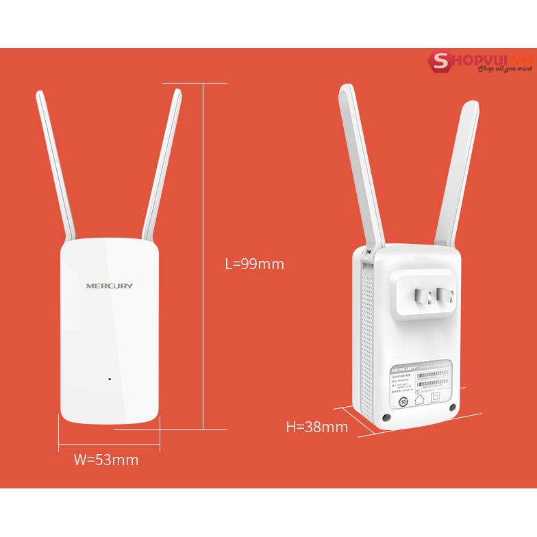 [SỐ LƯỢNG CÓ HẠN] Thiết bị kích sóng Wifi Mercury Repeater MW300RE 2 Anten