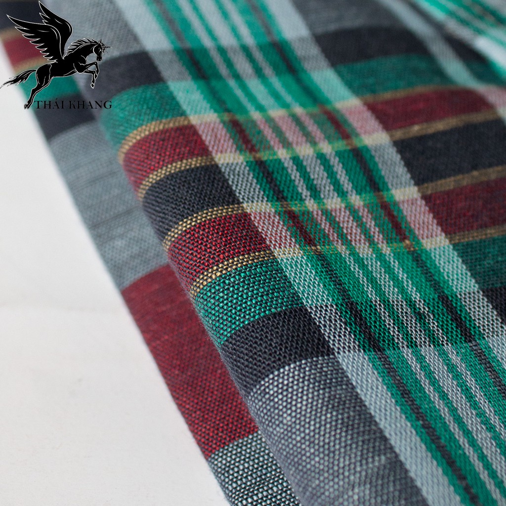 Sơ mi nam ngắn tay caro trắng hàng siêu thị đẹp vải cotton mát Thái Khang | BigBuy360 - bigbuy360.vn