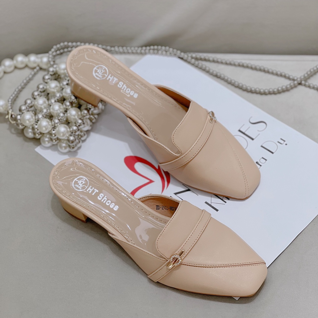 Min's Shoes - Giày Sục Gót Vuông Cao Cấp V241
