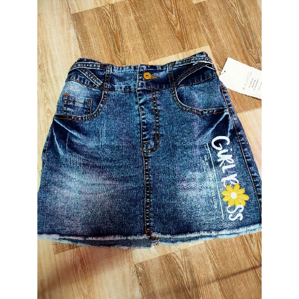 Váy quần vải jean thun hàng shop cho bé size cồ