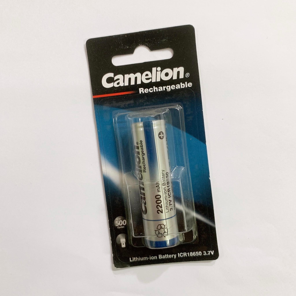 Pin Sạc 18650 Camelion Lithium 3.7V, 2200mAh - Vỉ 1 viên Chính hãng dùng cho vape, đèn pin, khoan cầm tay