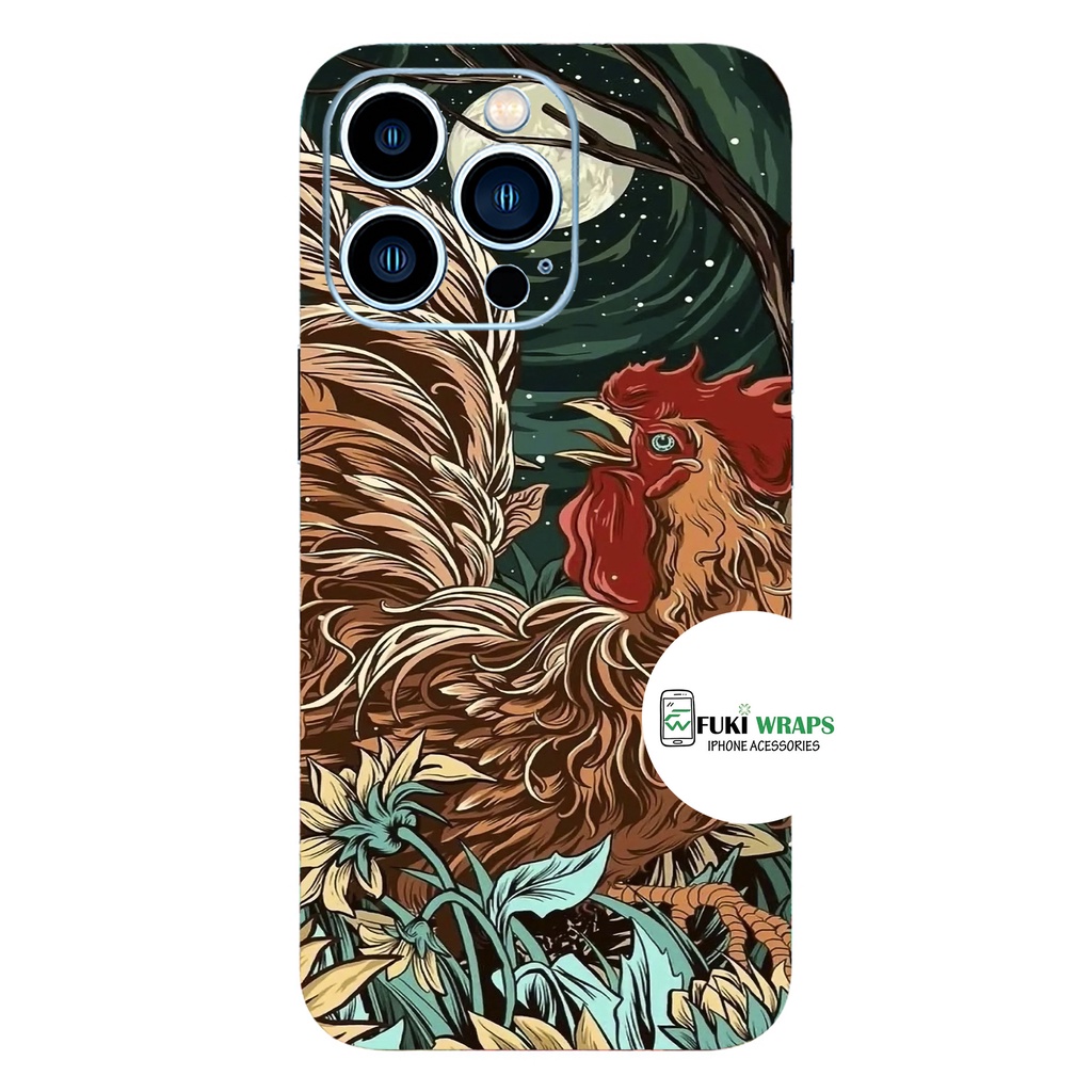 Tấm dán Skin Mặt Sau Con Gà FULL VIỀN Dành Cho 13prm , 12prm , 11prm , x , xsm , ip11 , ip12 , ip13 - FukiShop
