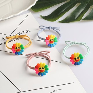 Set 100 dây thun cột tóc hoa mặt trời đẹp dễ thương