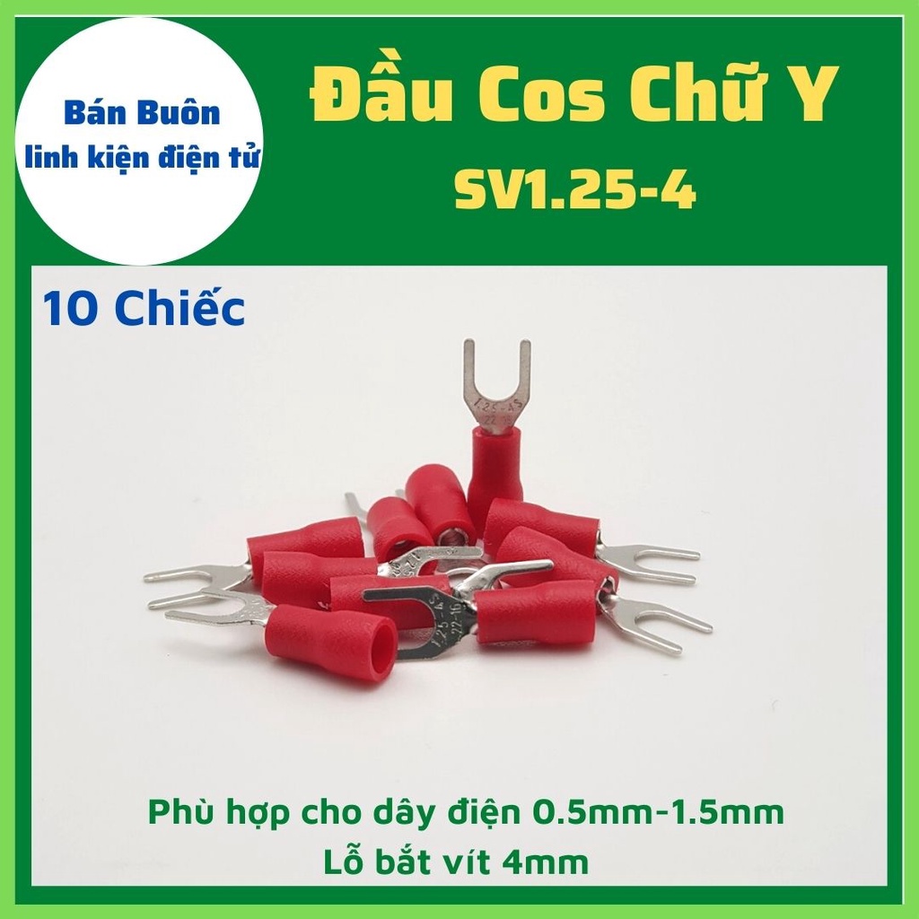 10 chiếc Đầu cos y1.25-4, đầu cos chữ y, sv1.25-4, cosy, cos (100% Cos Đồng)