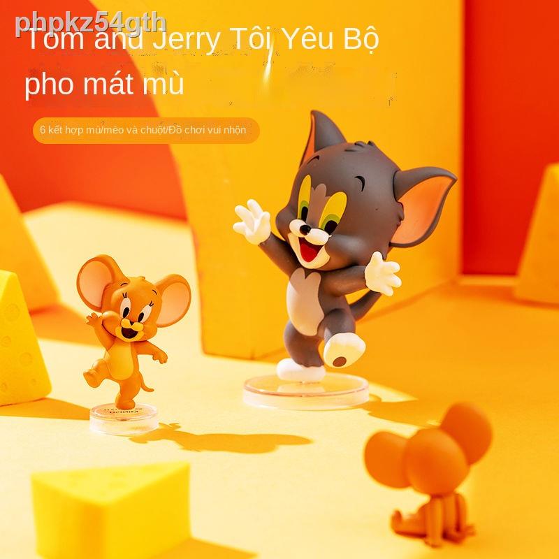 MINISO sản phẩm nổi tiếng mèo và chuột Tom & Jerry I love cheese series phim hoạt hình trang trí bàn ngẫu nh