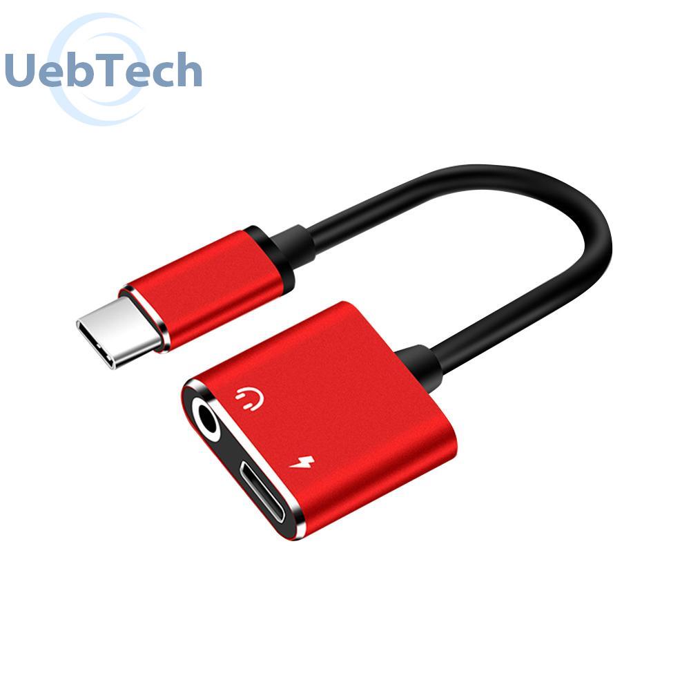 Bộ chuyển đổi kiêm sạc Type-C sang giắc cắm tai nghe 3.5mm 2 trong 1 cho Xiaomi Huawei