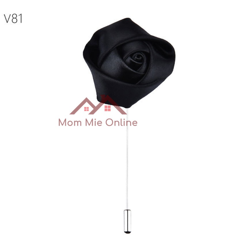 Ghim cài áo hoa lụa unisex - V8