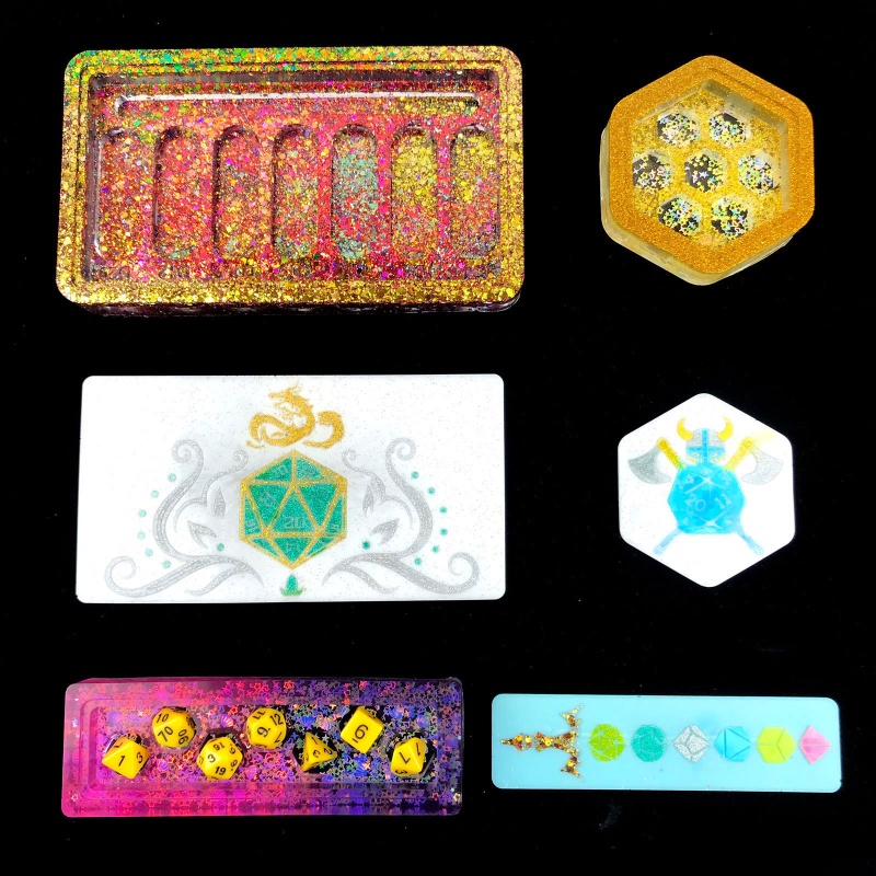 Khuôn Silicone Làm Hộp Đựng Trang Sức Hình Chữ Nhật DIY