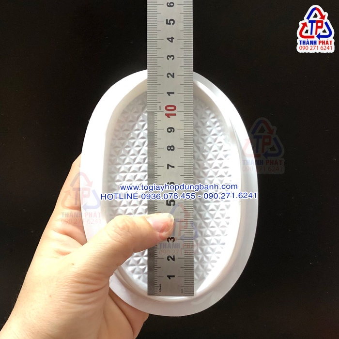 100 Hộp H16 oval trắng đựng bánh trung thu con heo -  bánh gato flan