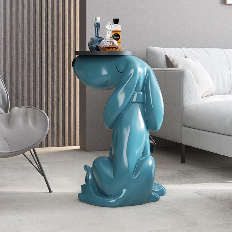 Tượng chó bê khay bigsize sáng tạo trang trí phòng khách,tủ tivi sang trọng nhẹ nhàng,đồ trang trí, quà tặng Tân gia