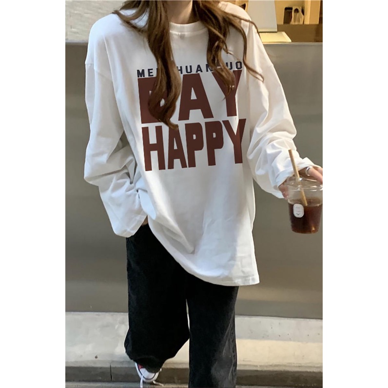 NRVP Áo Thun Nữ Dài Tay Thời Trang Hàn Quốc 2023