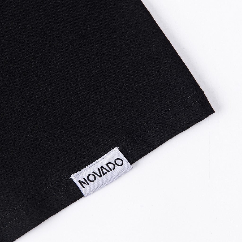 Áo Phông Tay Lỡ Local Brand Novado Fashion Cotton 4 Chiều Form Rộng Nam / Nữ, Dày Dặn Thoáng Mát Đen N21Đ-HT