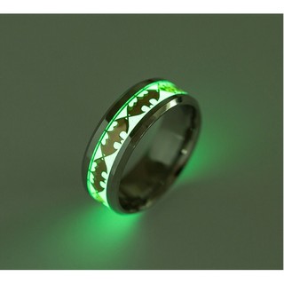 Nhẫn nam dạ quang phát sáng phong cách Âu Mỹ NN029