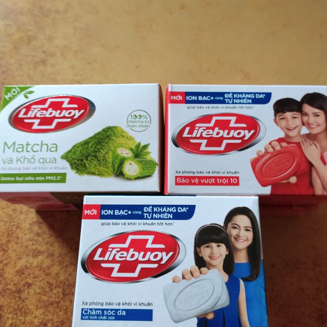 Com bo 3 bánh xà bông lifebuoy diệt khuẩn , bải vệ vượt trội 3 mầu