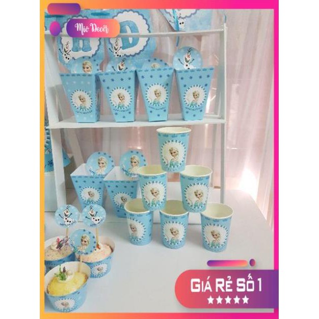 Đồ trang trí sinh nhật 🔥SIÊU GIẢM GIÁ 🔥 Set trang trí sinh nhật chủ đề elsa, frozen hàng chuẩn