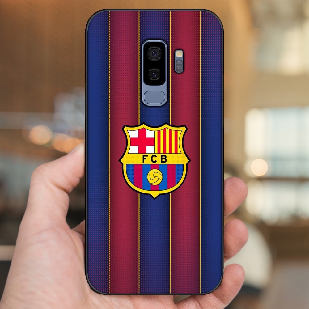 Ốp lưng Samsung S9 Plus viền đen in hình Barcelona Barca