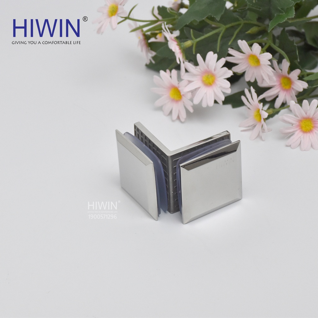 Kẹp định vị phòng tắm kính 90 độ kính kính mặt gương inox 304 Hiwin FC-2083