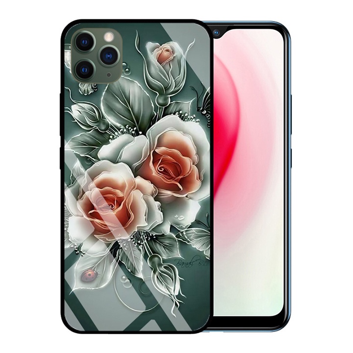 &quot;Ốp lưng IPhone 11 Pro max &quot; Mặt kính 3D sang trọng_Không Nhòe, Không Phai Hình ( Tim shop )