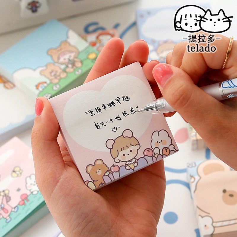 [Hot] 100 Tờ Giấy Note Ghi Chú Nhiều Hình Dễ Thương Cute Sồi House