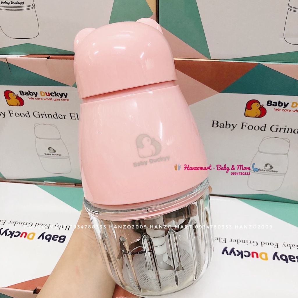 Máy xay ăn dặm cho bé cầm Tay 1 Cối Đa Năng Baby Duckyy Xay thịt, cháo, Sinh Tố , tỏi ớt Cho Bé Ăn Dặm Hanzom