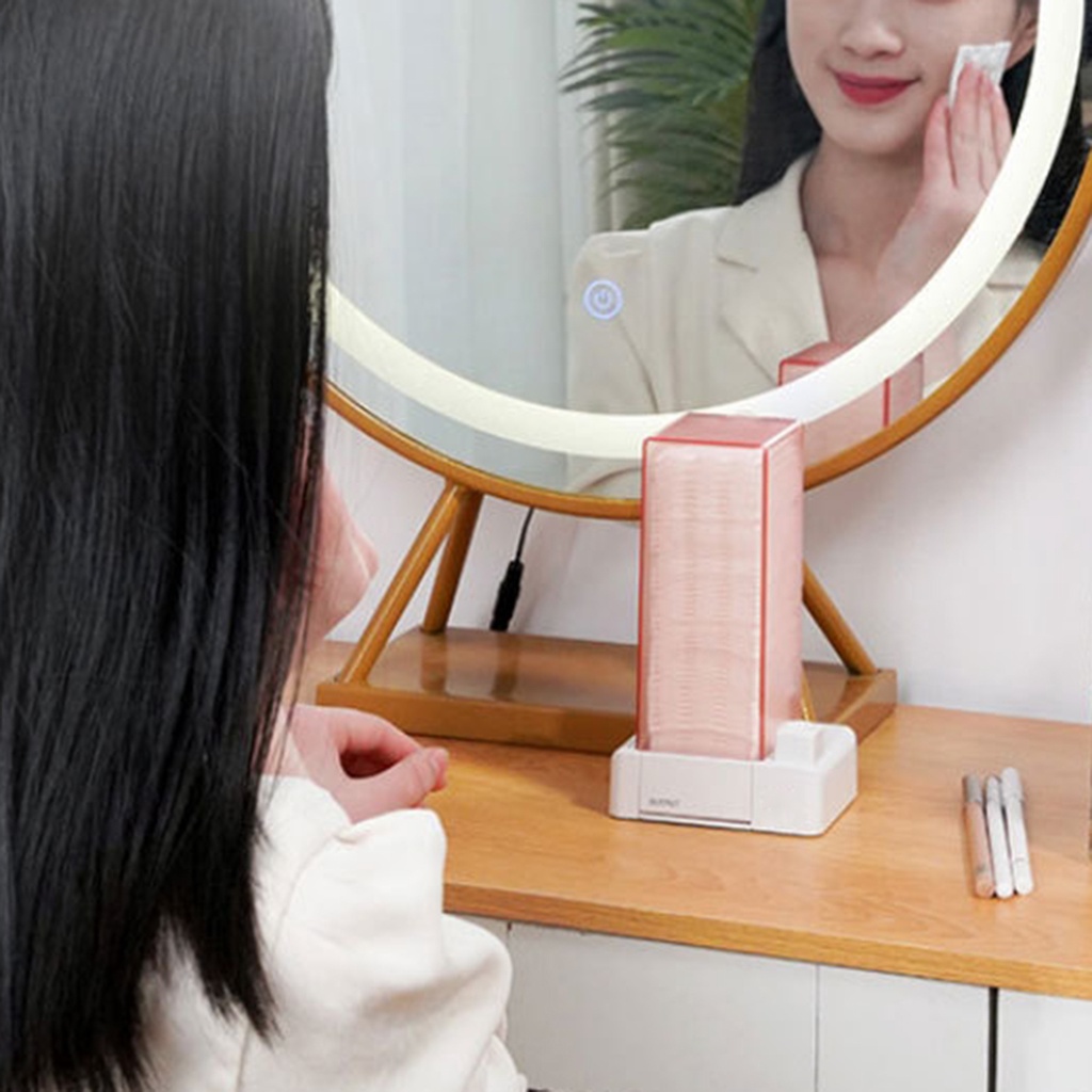 Cod LIFE50K 10% off 200K orders] Space-saving Food Grade Cotton Makeup Remover Container