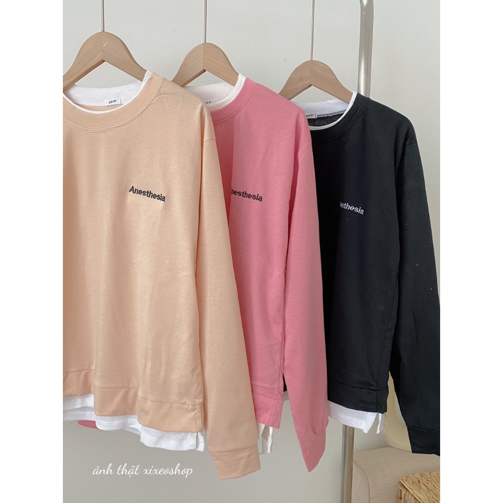 Áo phông dài tay sweater form rộng 3 màu | BigBuy360 - bigbuy360.vn