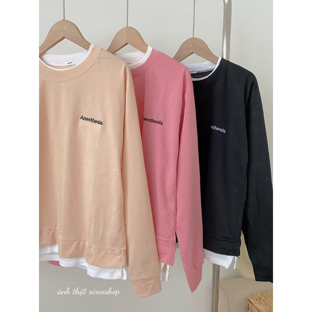 Áo phông dài tay sweater form rộng 3 màu