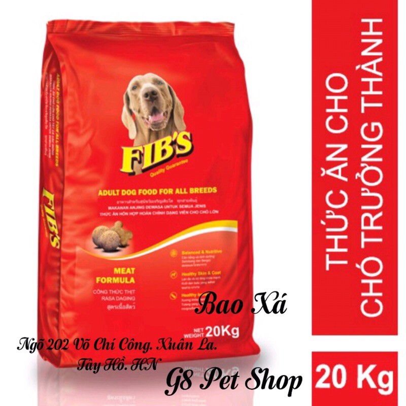 20kg Dạng xá FIB’S - Thức ăn chó trưởng thành