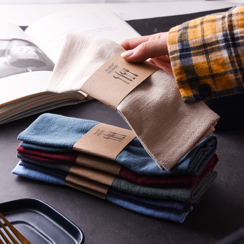 Khăn Trải Bàn Vải Lanh Cotton Dệt Chuyên Dùng Cho Nhà Hàng Khách Sạn