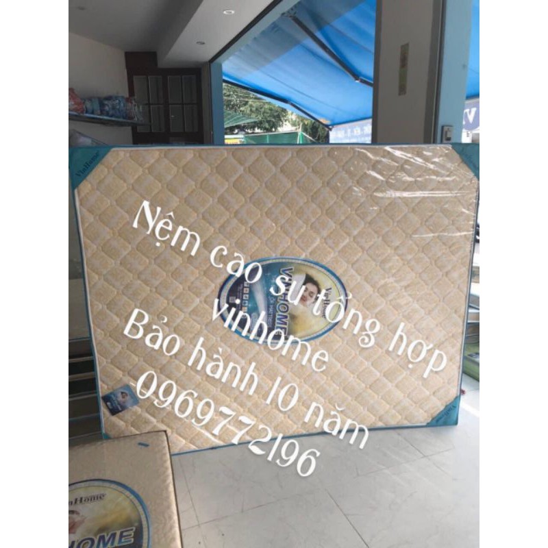 Giường Sắt bi khung mỹ nghệ + Nệm Cao su tổng hợp 20 phân ngang 1m6 x 2m - Giao hàng miễn phí HCM( Có video - hình thật)