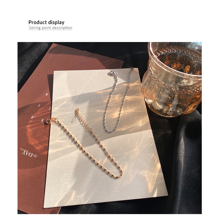 [Hàng Mới Về] Vòng Đeo Tay Thiết Kế Mặt Vuông Phong Cách Mori Cá Tính Đơn Giản Cho Nữ