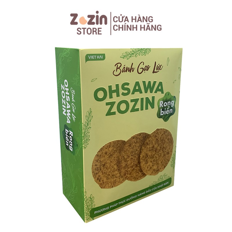 Bánh ăn kiêng gạo lức rong biển Zozin hộp 14 gói hỗ trợ người thừa cân, bánh quy chay rong biển gạo lứt, Zozinstore