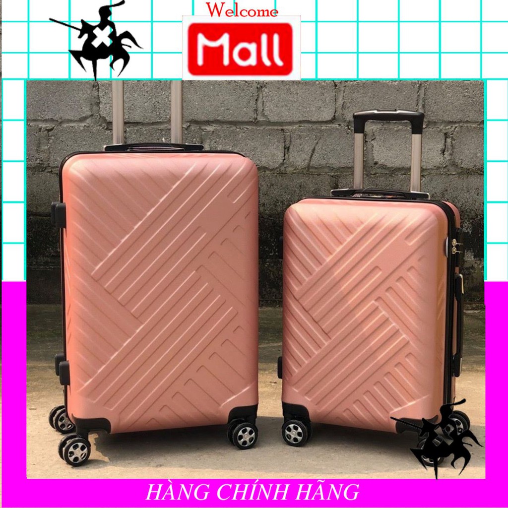size 24 Vali Nhựa Kéo Hùng Phát 860 Vân Chéo Chống Xước Chống Va Đập Cực Tốt [ Bảo Hành 12 Tháng ]