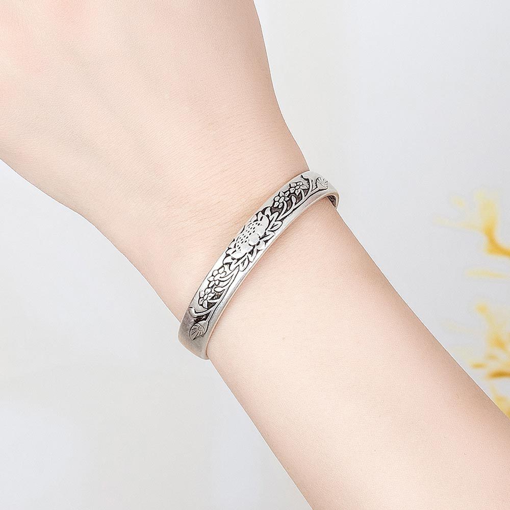Vòng Tay Mạ Bạc 925 Đính Đá Pha Lê Phong Cách Vintage