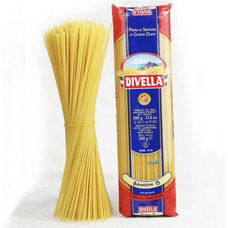 Mì Ý sợi tròn Spaghetti số 8 Divella - 500g