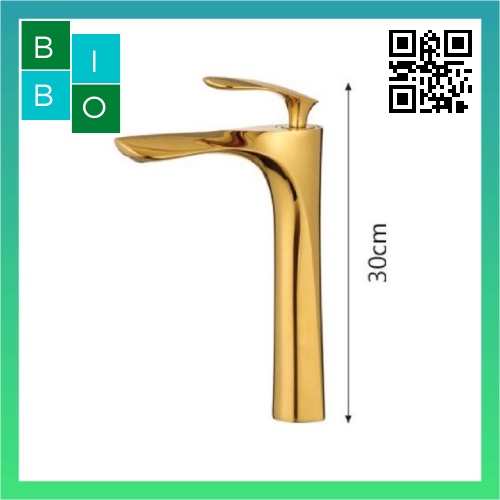 Vòi lavabo lá, vòi rửa mặt đồng mạ vàng cao cấp